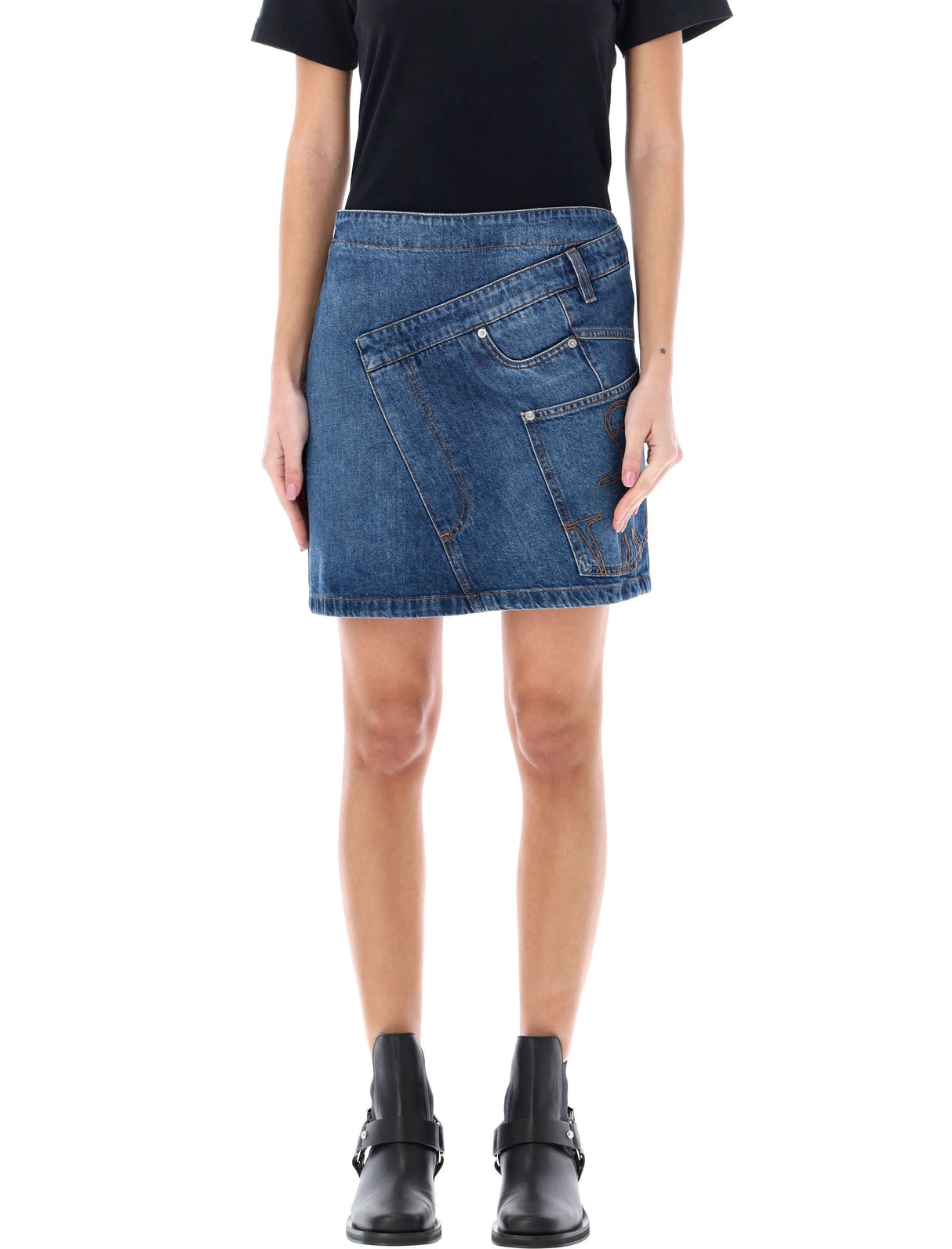 JW ANDERSON Twisted Mini Denim Skirt for Women - SS24 Collection