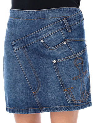 JW ANDERSON Twisted Mini Denim Skirt for Women - SS24 Collection