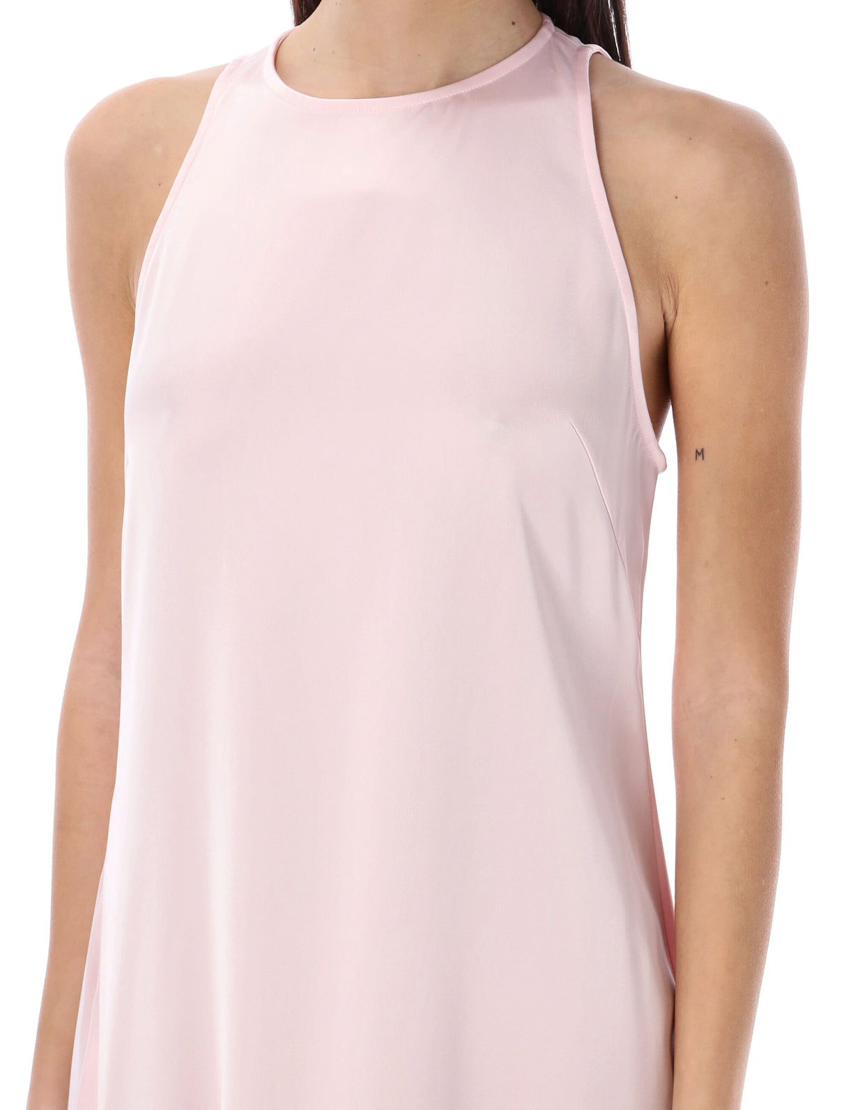 JW ANDERSON Sleeveless Draped Long Dress in Pink - SS24 Collection