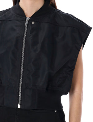 DRKSHDW Sleeveless Black Bomber Vest for Women: SS24 Collection
