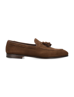 CHURCH'S Burnt Brown Suede Tassel Loafers for Men