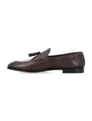CHURCH'S Men's Leather Brown Tassel Loafers for SS24