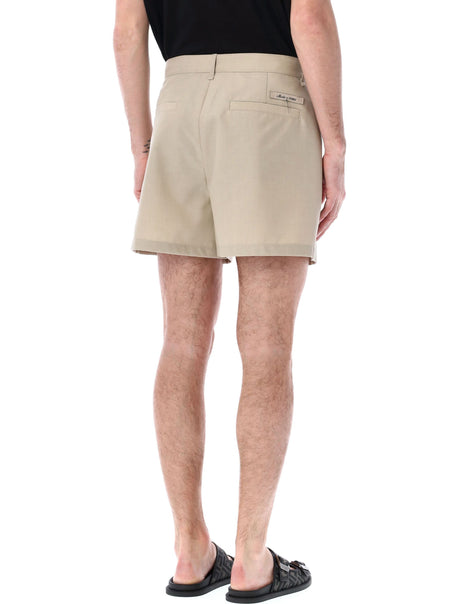 FENDI Sartorial High-Waist Short Trousers in Jojoba Beige for Men