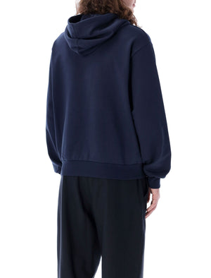 Áo Hoodie Mặc Cỡ dành cho Nam màu Xanh Dương với túi Kanga và Logo Marni
