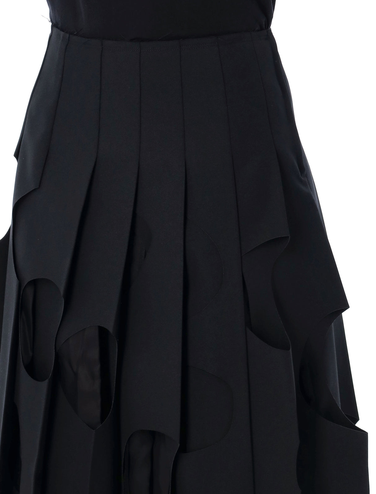COMME DES GARÇONS Black Hole Pleated Midi Skirt