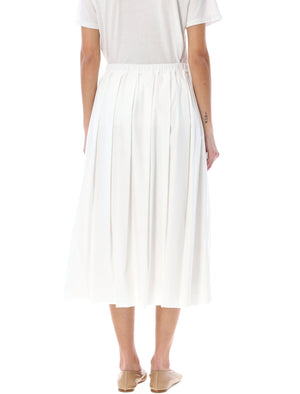 FABIANA FILIPPI Elegant Pleated Skirt for Women in White for SS24