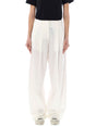 GOLDEN GOOSE Aged White Wool Blend Joggers Pants for Women