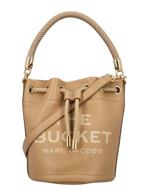 MARC JACOBS Grain Leather Beige Bucket Handbag for Women - SS24 Collection