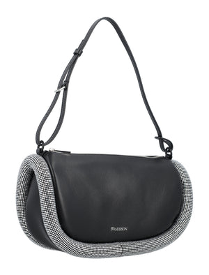Crystal-Embellished Leather Shoulder Handbag by JW Anderson