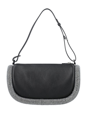 Crystal-Embellished Leather Shoulder Handbag by JW Anderson