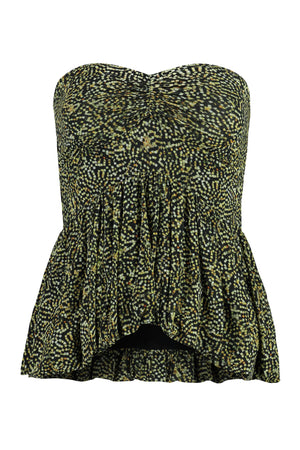 ISABEL MARANT Floral Gathered Waist Top in Green for Women