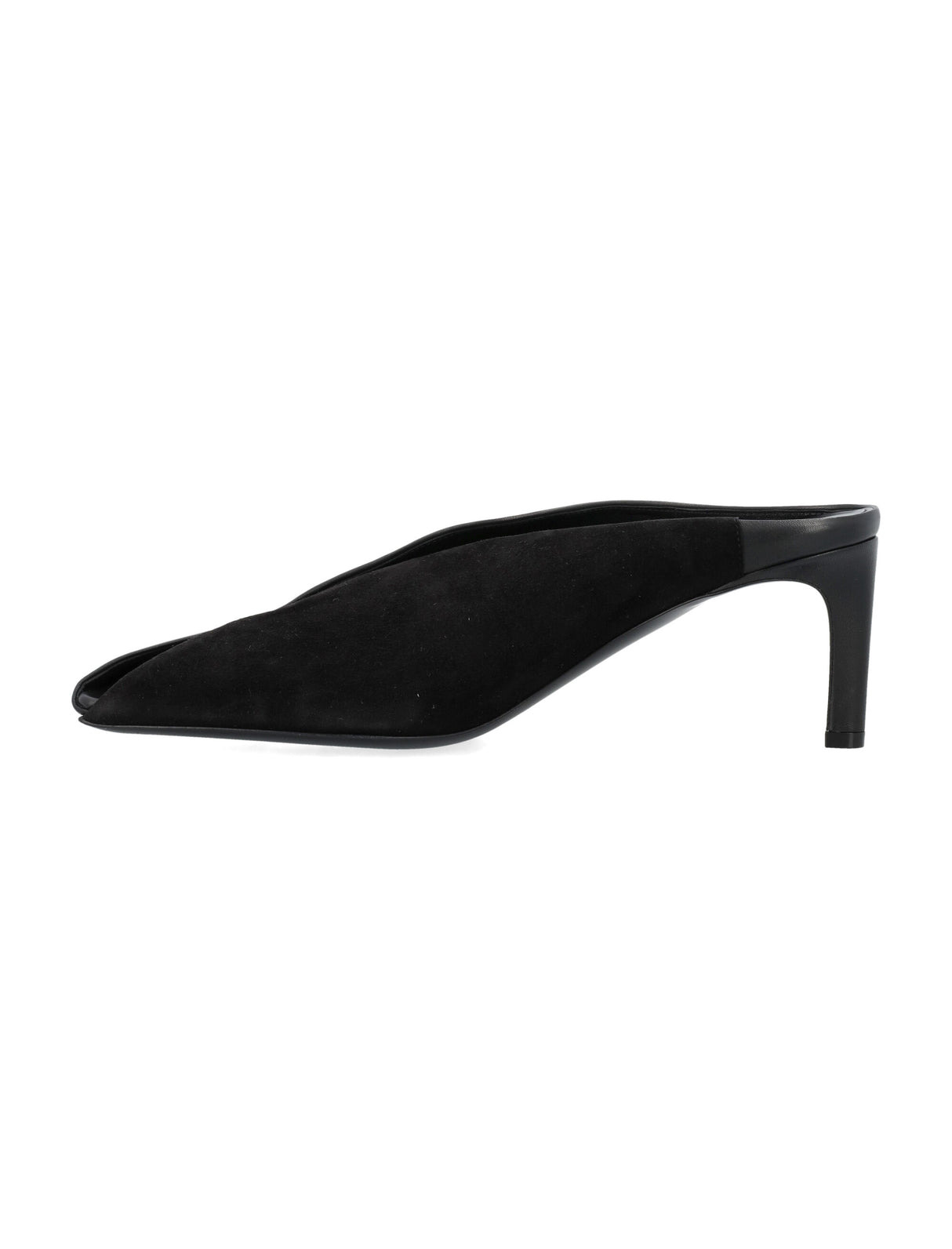JIL SANDER High-Heeled Leather Flat for Women - Squared Toe, Nappa Lining, 7.5cm Heel Height