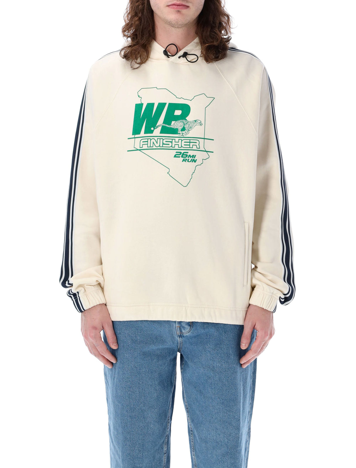 WALES BONNER Ivory FLEECE T-Shirt Hoodie for Men - SS24 Collection