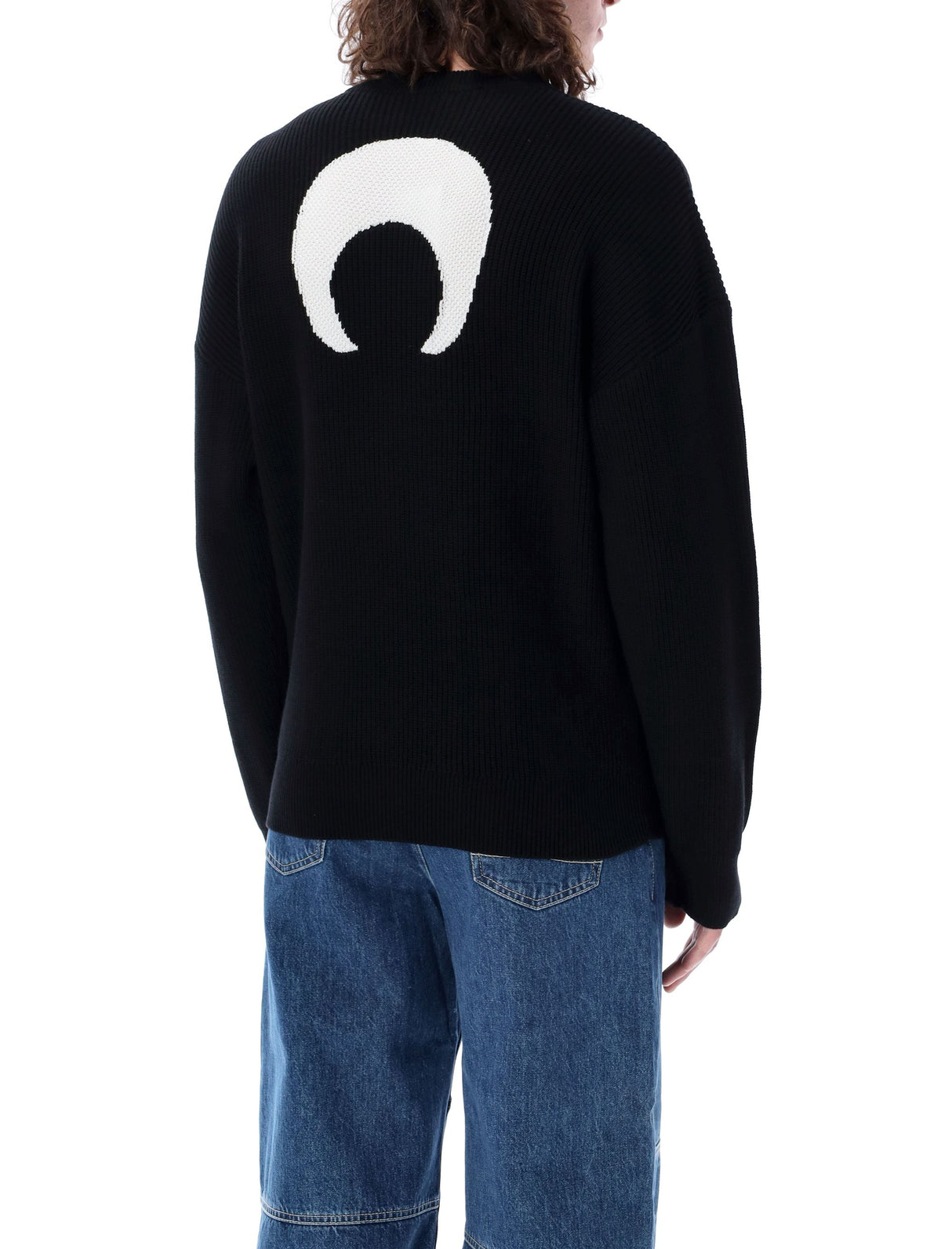 Men's Cotton Knit Sweater with Moon Logo by Marine Serre