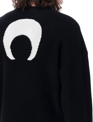 Men's Cotton Knit Sweater with Moon Logo by Marine Serre