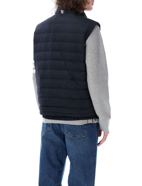 THOM BROWNE Ski-Inspired Down-Filled Vest with Signature 4-Bar Detail