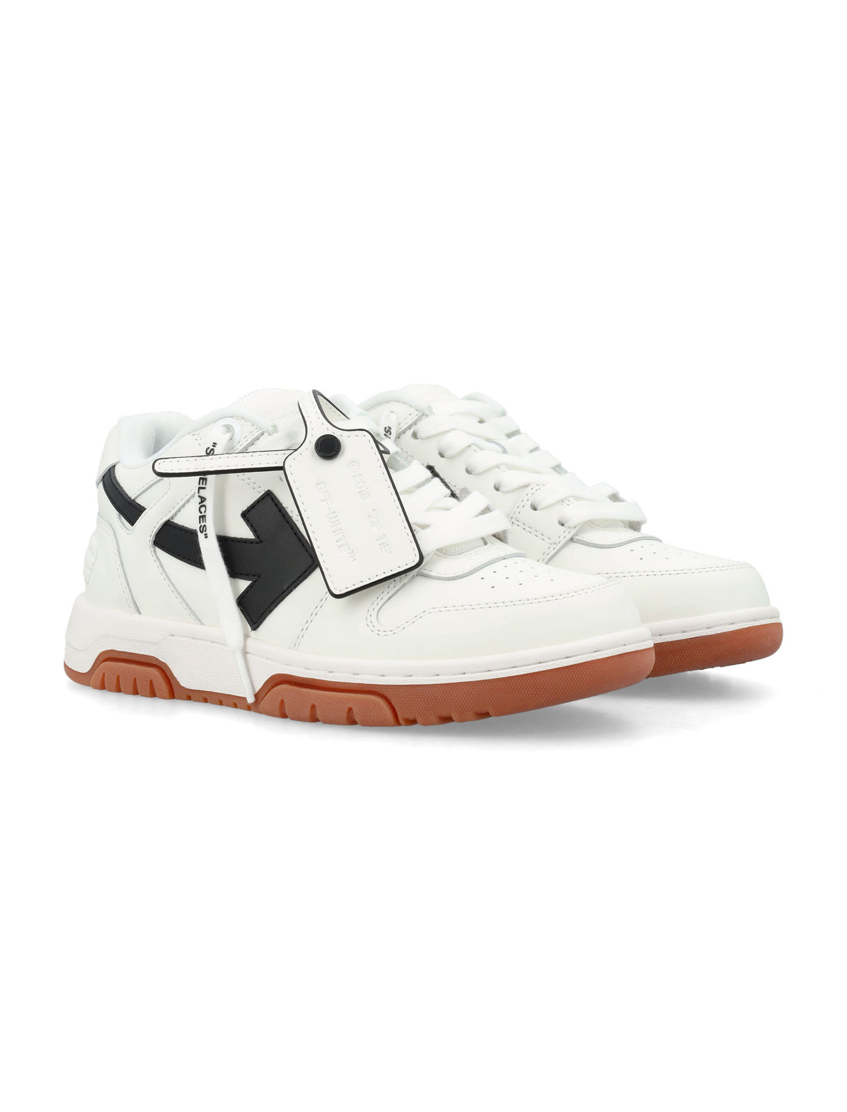 OFF-WHITE Black 100% Leather Out of Office Sneaker for Women - SS24 Collection