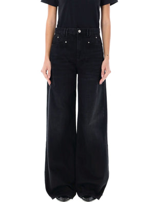 ISABEL MARANT Washed-Out Blue Cotton Denim Jeans for Women