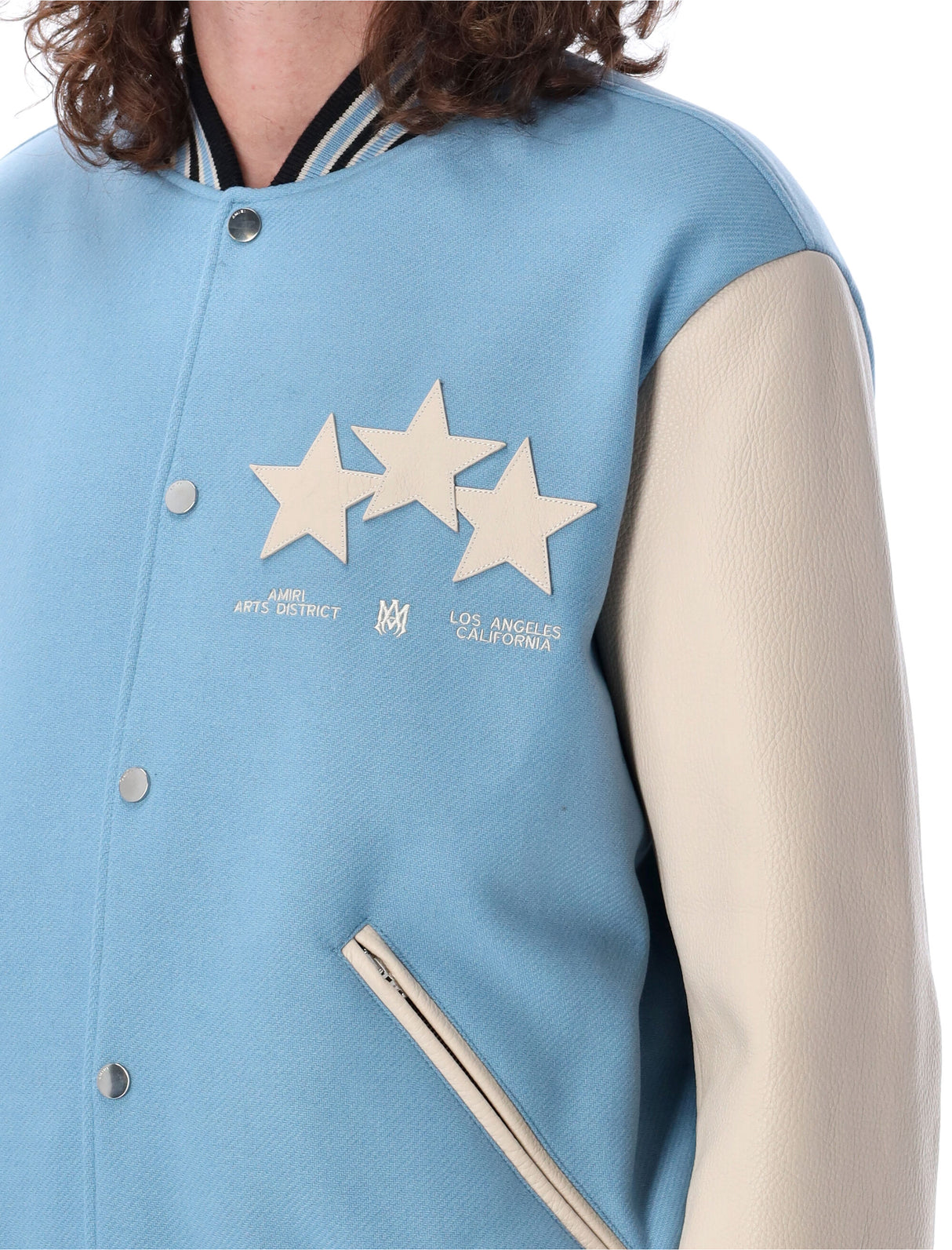 AMIRI Men's Stars Varsity Jacket - Blue SS24