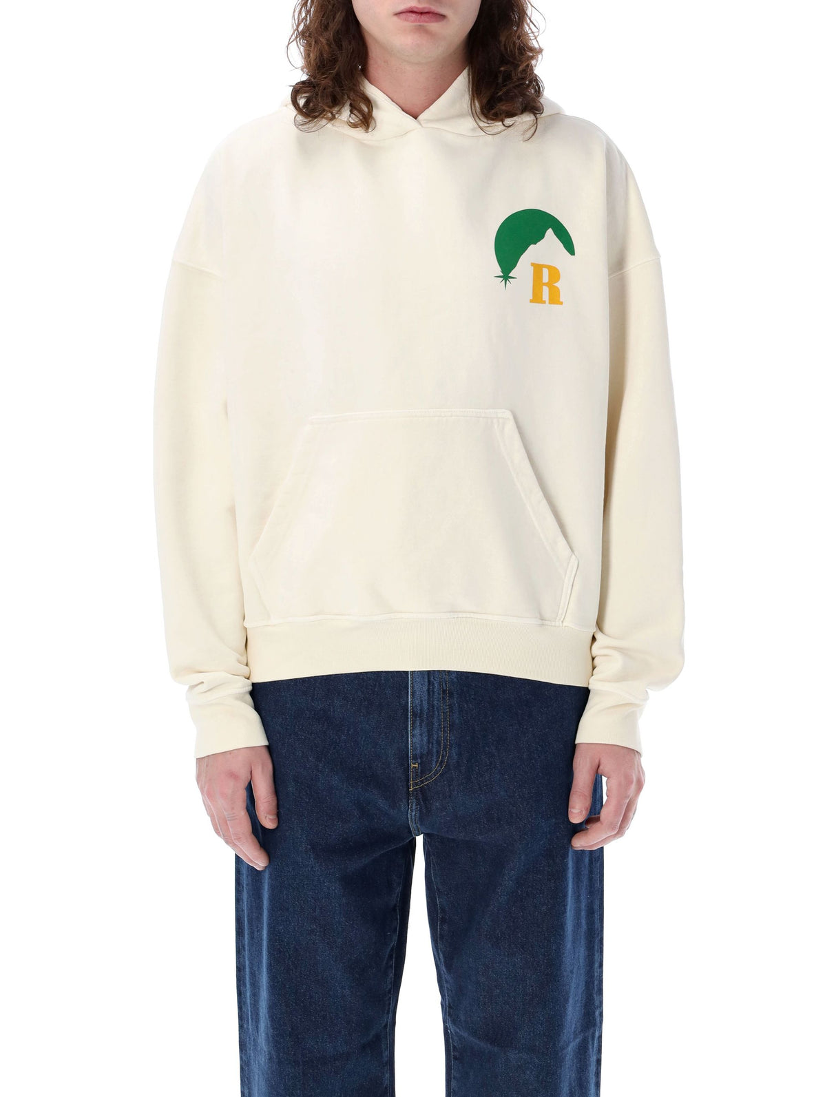 RHUDE Men's Moonlight Hoodie in Vintage White for SS24