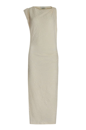ISABEL MARANT Gathered Beige Cotton-Blend Dress for Women - SS24