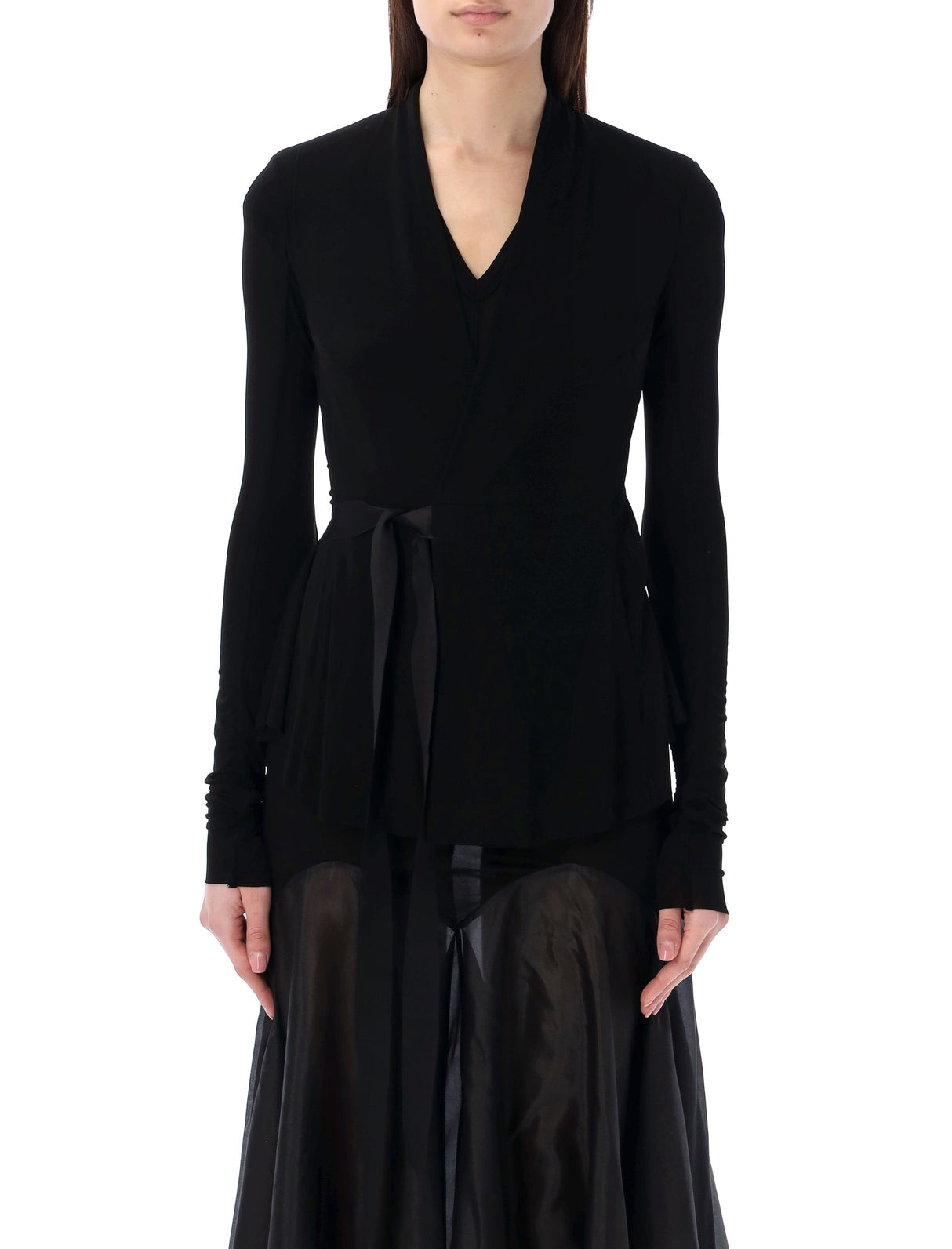 Áo khoác Hollywood chất liệu co giãn đen cho nữ - Bộ sưu tập SS24