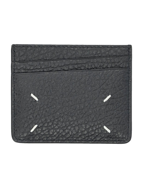 MAISON MARGIELA Black Leather Small Cardholder for Men - SS24 Collection