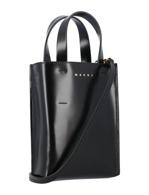 MARNI Mini Black Leather Handbag - Stylish and Functional Crossbody for Women