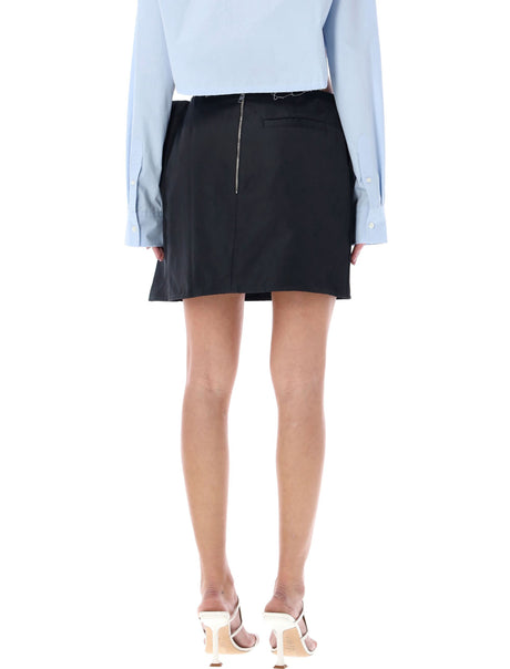 JW ANDERSON Exaggerated Side Panel Mini Skirt in Black for Women