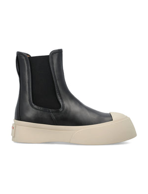 MARNI Black Nappa Leather Pablo Chelsea Boots for Women - SS24