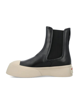 MARNI Black Nappa Leather Pablo Chelsea Boots for Women - SS24