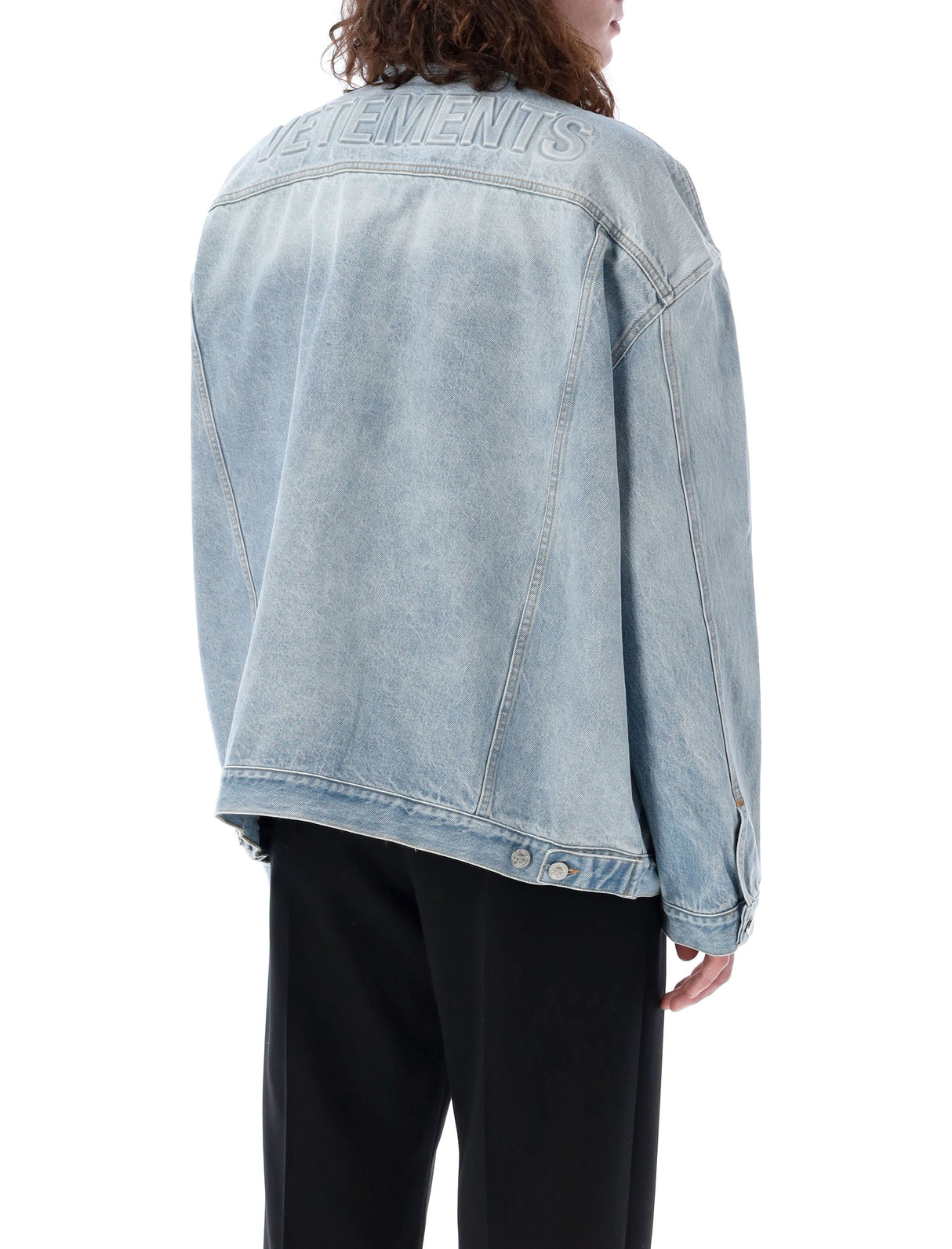 VETEMENTS Men's Blue Logo Denim Jacket - SS24 Collection