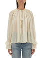 CHLOÉ Oversized Silk Top - Size 38