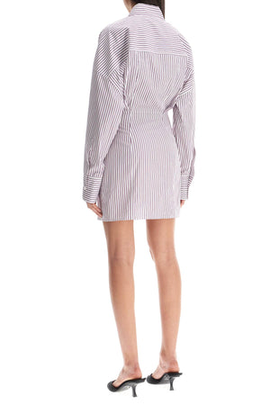 THE ATTICO Chic Mini Shirt Dress with Stripes for Women