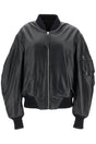 THE ATTICO Oversized Nappa Leather Bomber Jacket - Size IT 38