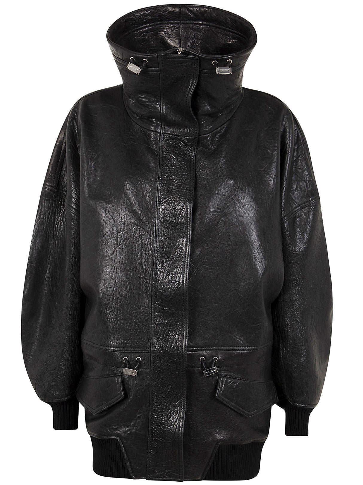 THE ATTICO Hammered Leather Bomber Jacket - Women’s Outerwear