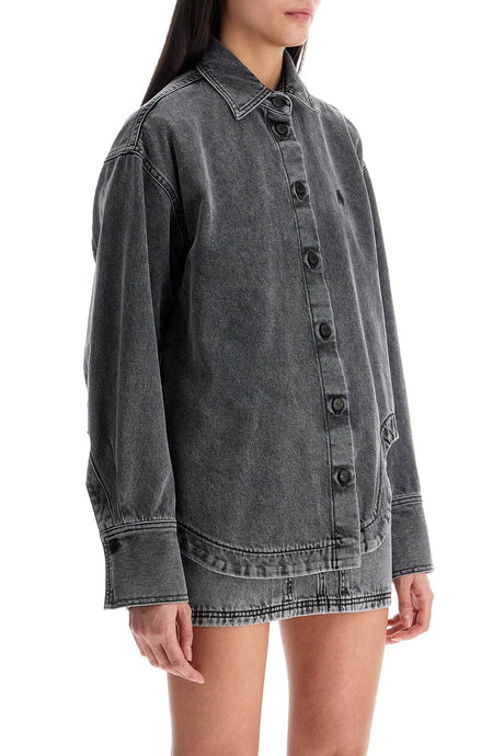 THE ATTICO Oversized Denim Bomber Jacket