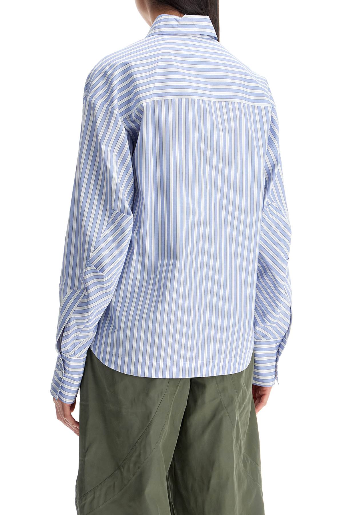 THE ATTICO Oversized Striped Cotton Shirt