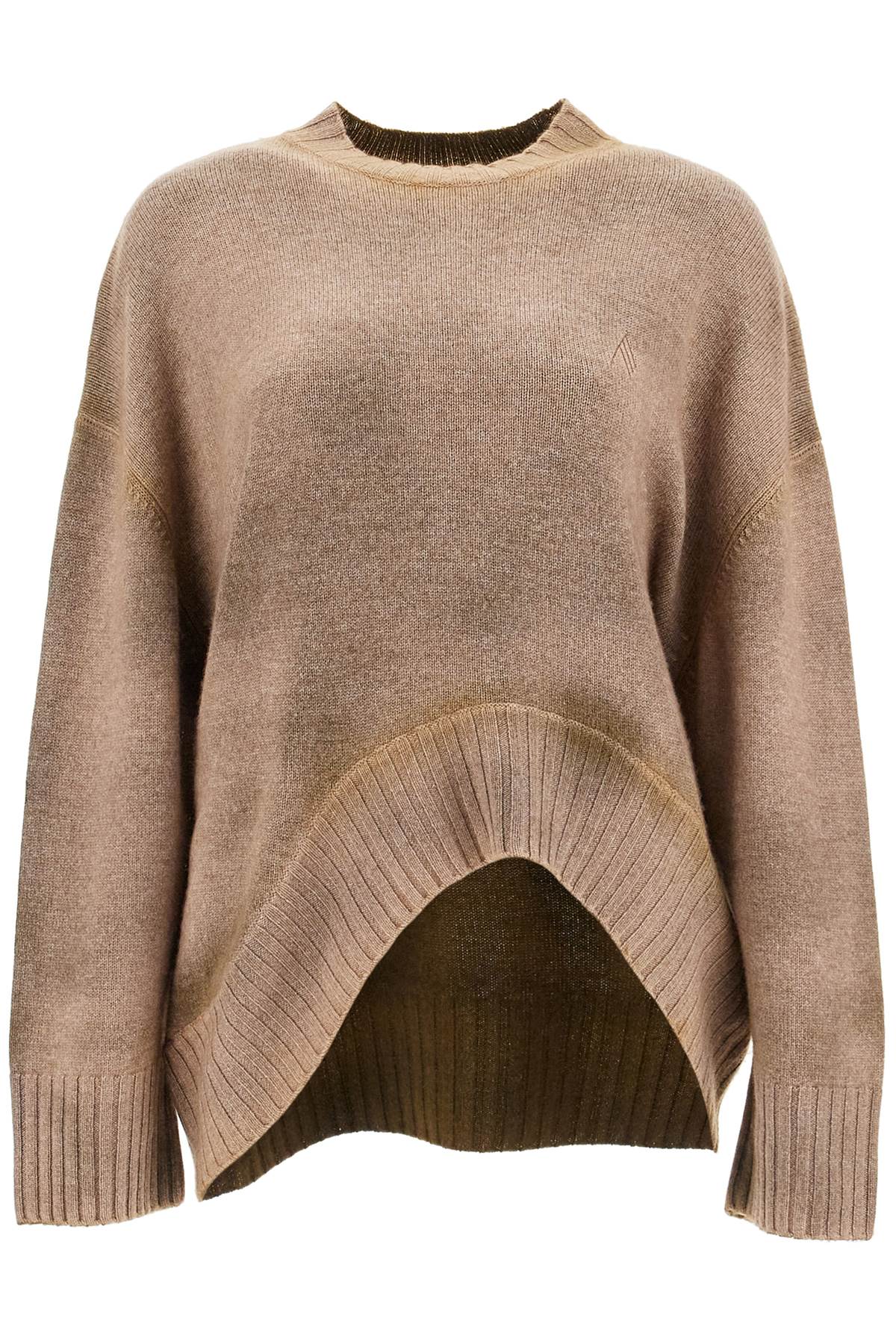 THE ATTICO Asymmetrical Wool and Cashmere Pullover - Oversized Fit