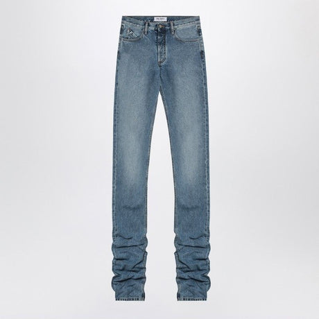 THE ATTICO Extra Long Leg Jeans with Ruffled Hem