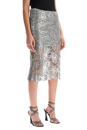 THE ATTICO Elegant Lace Midi Skirt