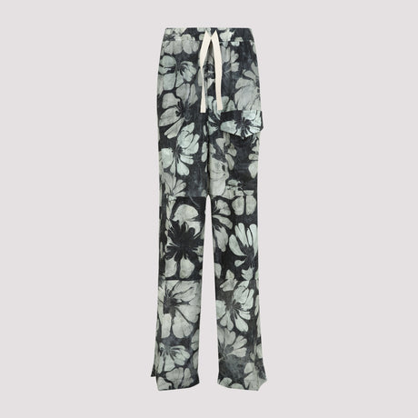 DRIES VAN NOTEN Men's Silk Pannoch Pants - SS25 Collection