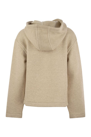 MAX MARA Oversized Embroidered Hoodie Sweatshirt