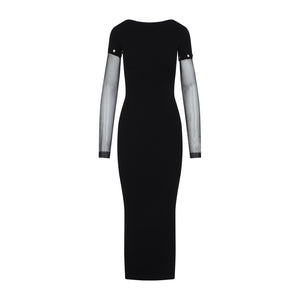 MAX MARA SPORTMAX Chic Transparent Sleeves Dress