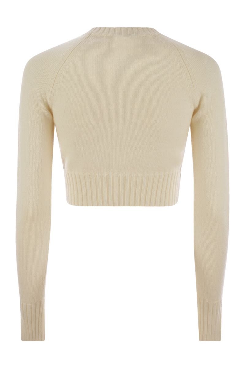 MAX MARA SPORTMAX Soft Cashmere and Wool Mini Sweater