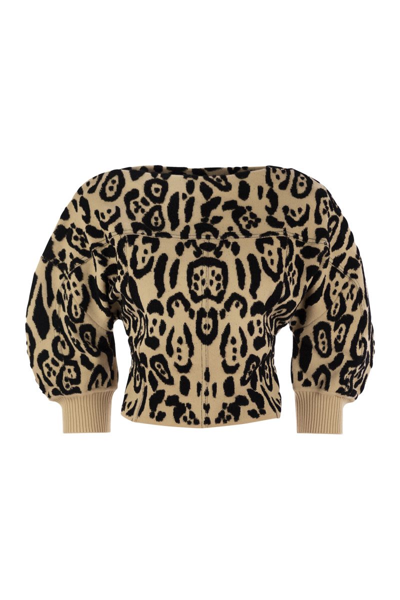 MAX MARA SPORTMAX Animal Jacquard Mini Sweater