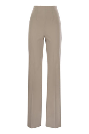 MAX MARA SPORTMAX High-Waisted Fitted Trousers with Flare Details