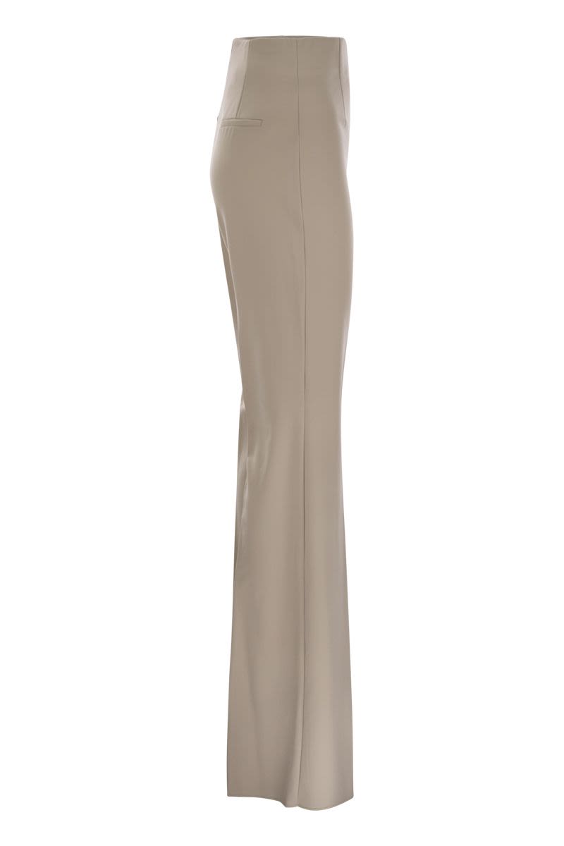 MAX MARA SPORTMAX High-Waisted Fitted Trousers with Flare Details