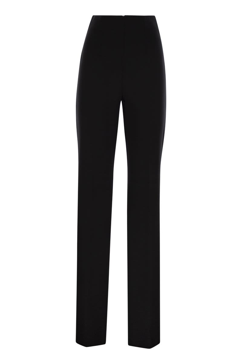 MAX MARA SPORTMAX High-Waisted Fitted Trousers with Flare Details