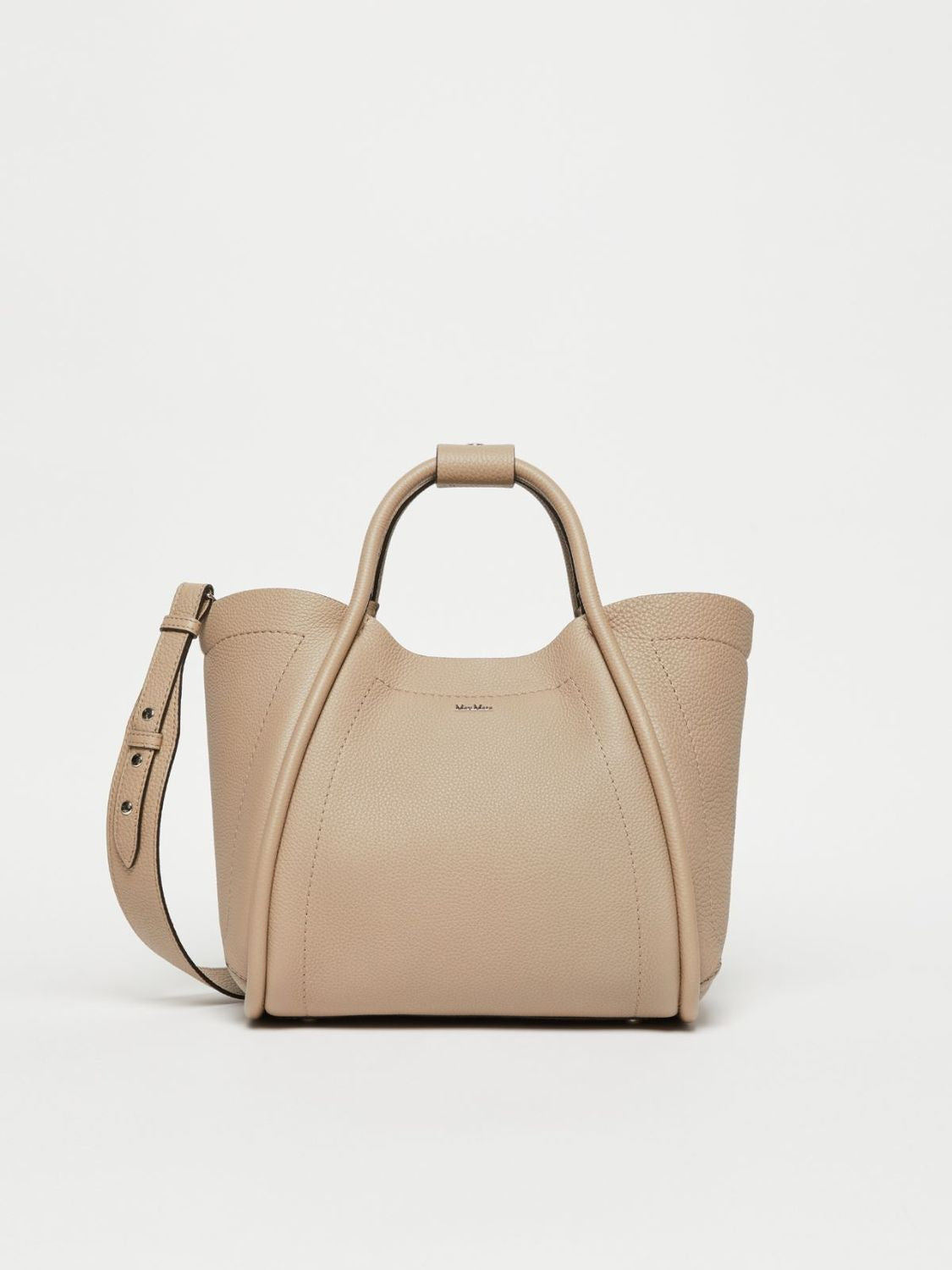 MAX MARA Sophisticated Drummed Leather Handbag - Mini Size